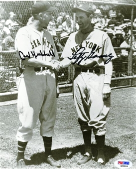 Carl Hubbell and Lefty Gomez Autographed 8X10 Photo 